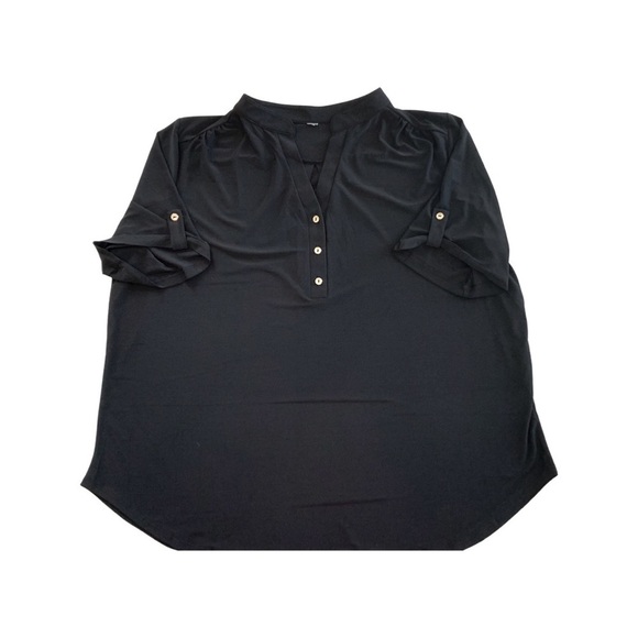 Women's Black 3/4 sleeve blouse, unbranded, Plus Size XL - Picture 1 of 4